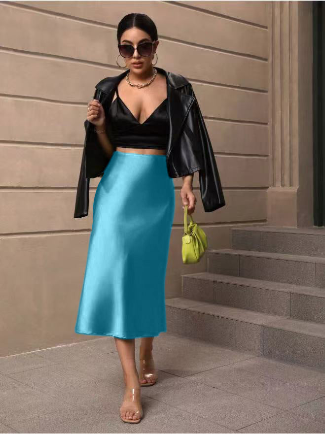 Damen Midi-Rock mit fließender Silhouette Drune