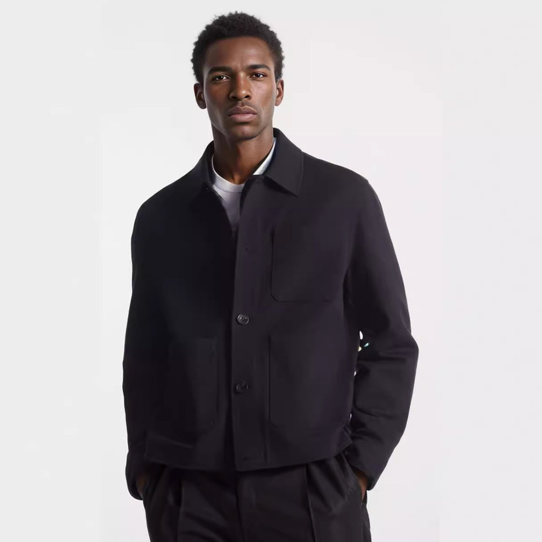 Herren modische Jacke mit aufgesetzten Taschen und hochwertigem Material Drune
