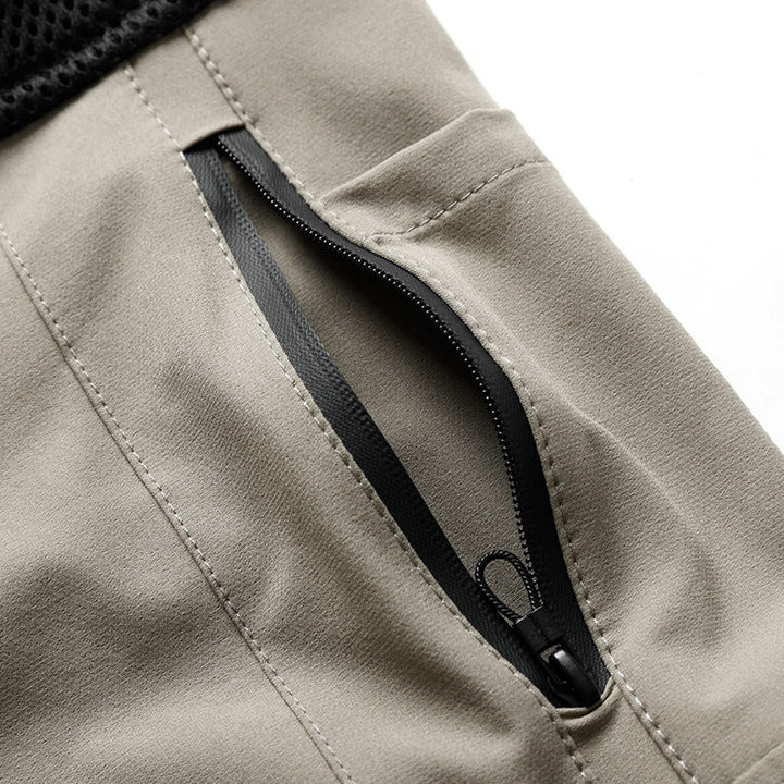 Herren nan taktisches Combat-Fieldshirt mit Halbreißverschluss, atmungsaktiven Mesh-Schultern und multifunktionalen Ärmeltaschen Drune