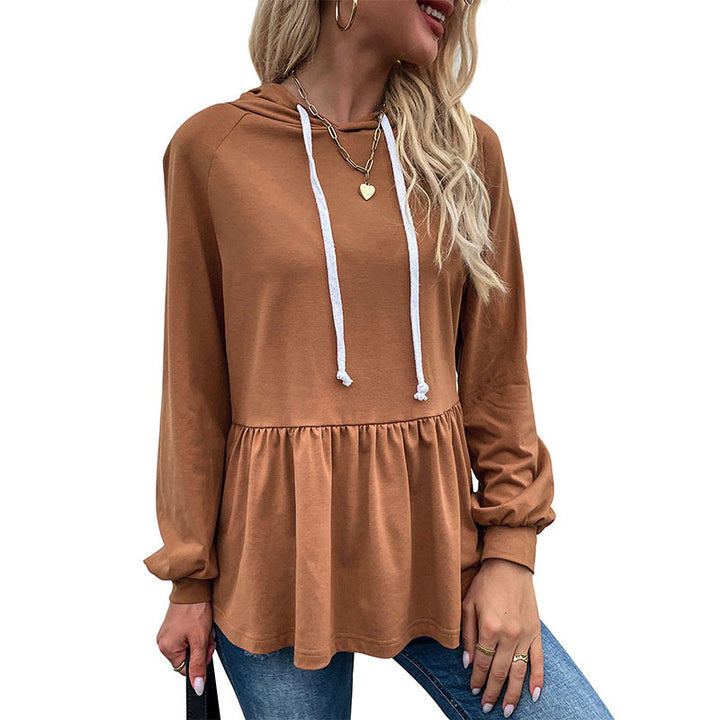 Damen lässiges Hoodie mit Volantdetails Drune