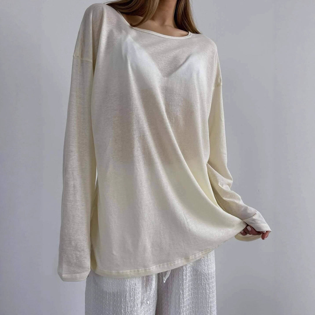 Damen Komfortables Langarmshirt Drune