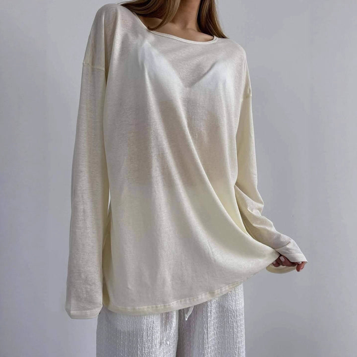 Damen Komfortables Langarmshirt Drune