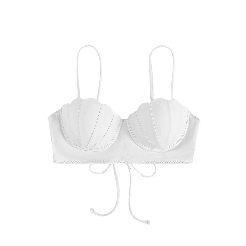 Damen Bikinioberteil mit Muschel-Design und verstellbaren Trägern Drune