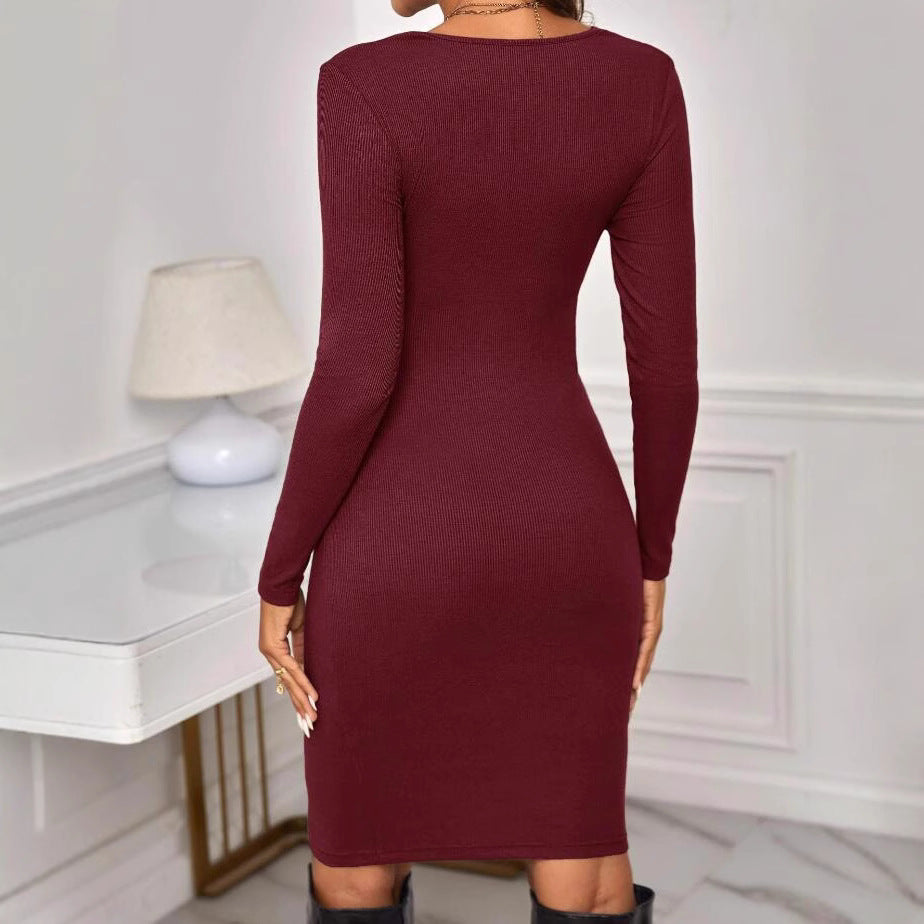 Damen Umstands-Minikleid mit elegantem Wickeldetail Drune