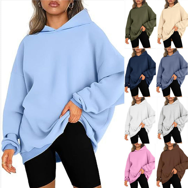 Damen Oversized Kapuzenpullover Drune