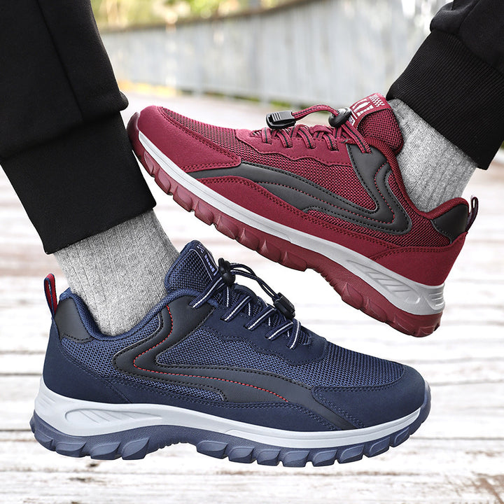 Damen nan robuster Trekking-Sneaker mit profiliertem Geländegriff, stoßdämpfender EVA-Zwischensohle und Schnellzug-Schnürung Drune