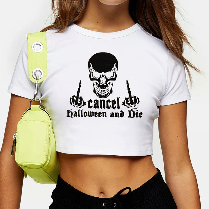 Frauen Grafik Crop Top Drune