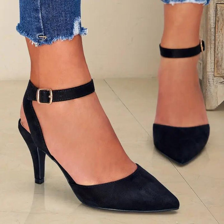 Damen elegante Sling-Pumps mit verstellbarem Knöchelriemen und modischem Absatz Drune