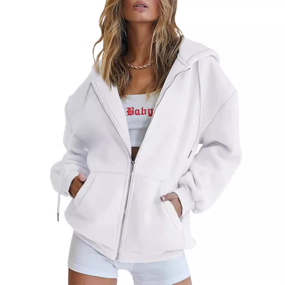 Damen Kapuzenjacke im oversized Schnitt mit praktischen Taschen Drune