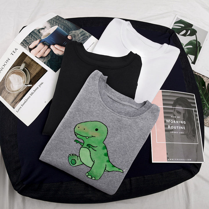 Damen Sweatshirt mit liebevollem Dinosaurier-Design Drune