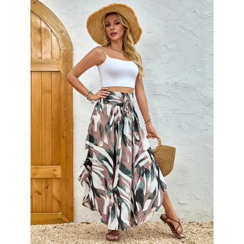 Damen Maxirock mit elegantem Paisleymuster und elastischem Bund Drune