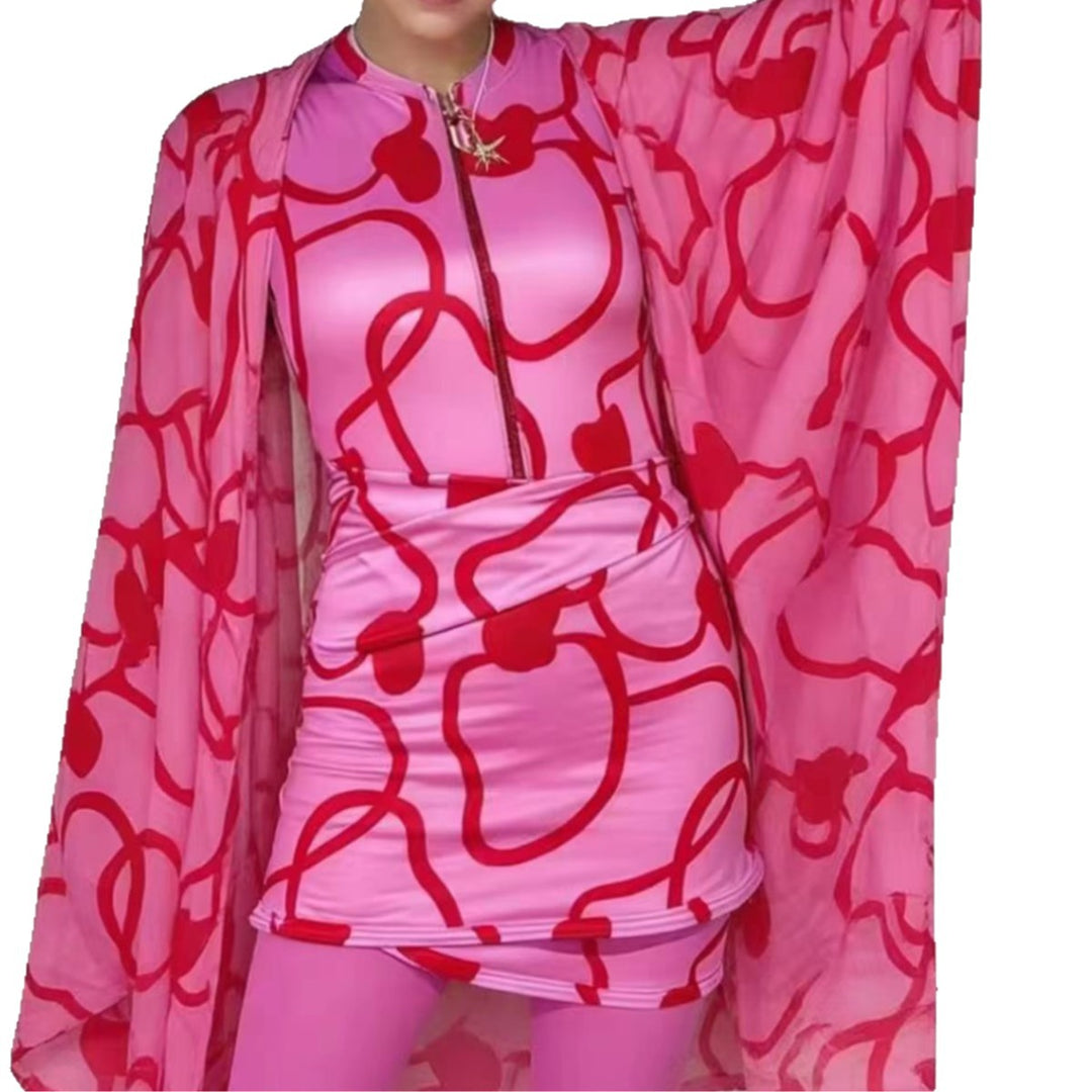 Damen modischer Bademantel mit weitem Cut Drune
