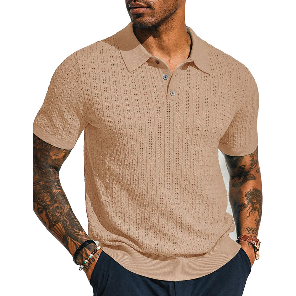 Herren Poloshirt mit strukturiertem Design und Kurzarm Drune