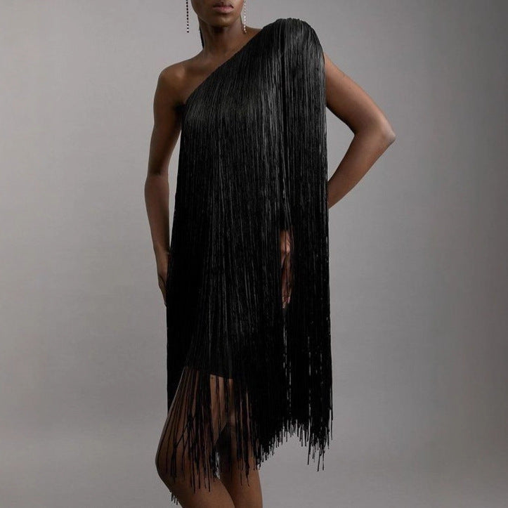 Damen Fransen-Kleid Drune