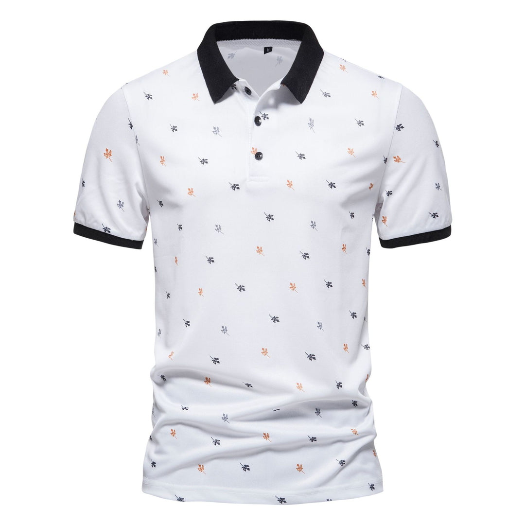 Stylisches Kurzarm-Poloshirt mit Print für Herren Drune