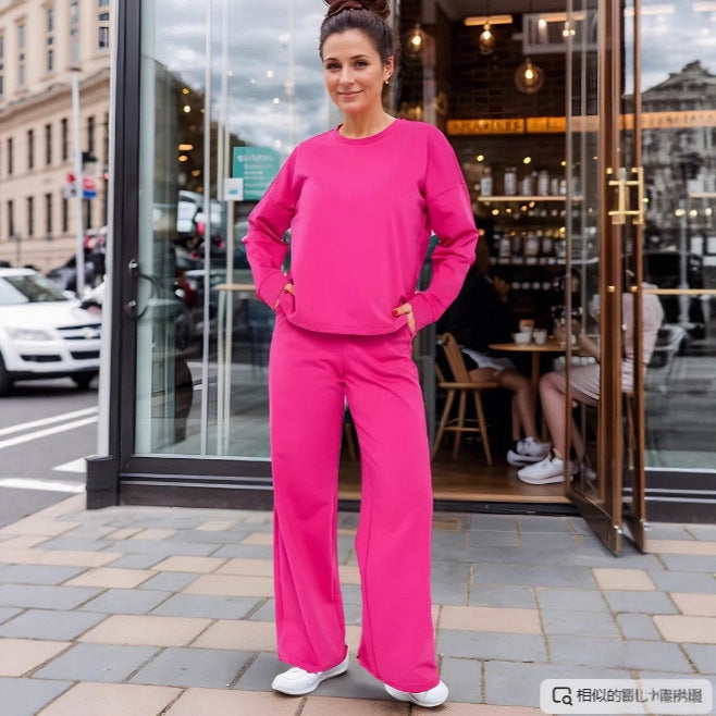 Damen Bequemes Freizeit-Loungewear-Set mit weitem Schnitt Drune