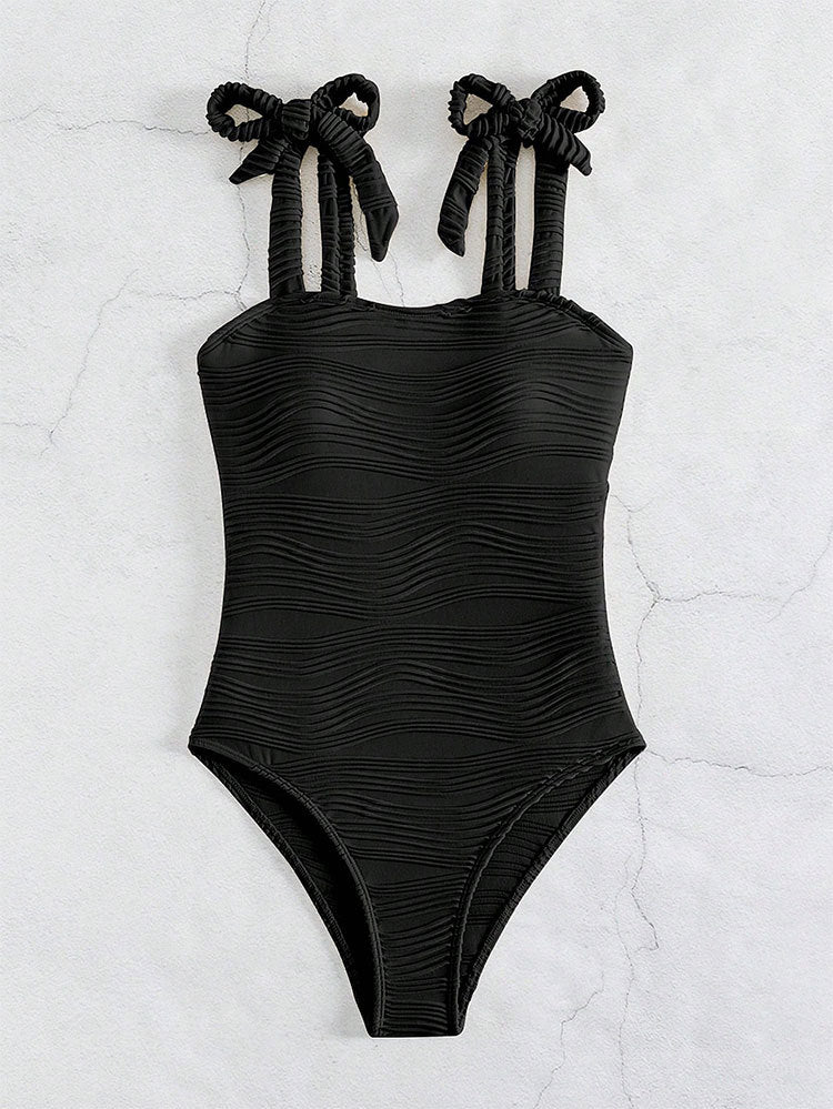 Damen Einteiler Badeanzug mit eleganter Raffung Drune