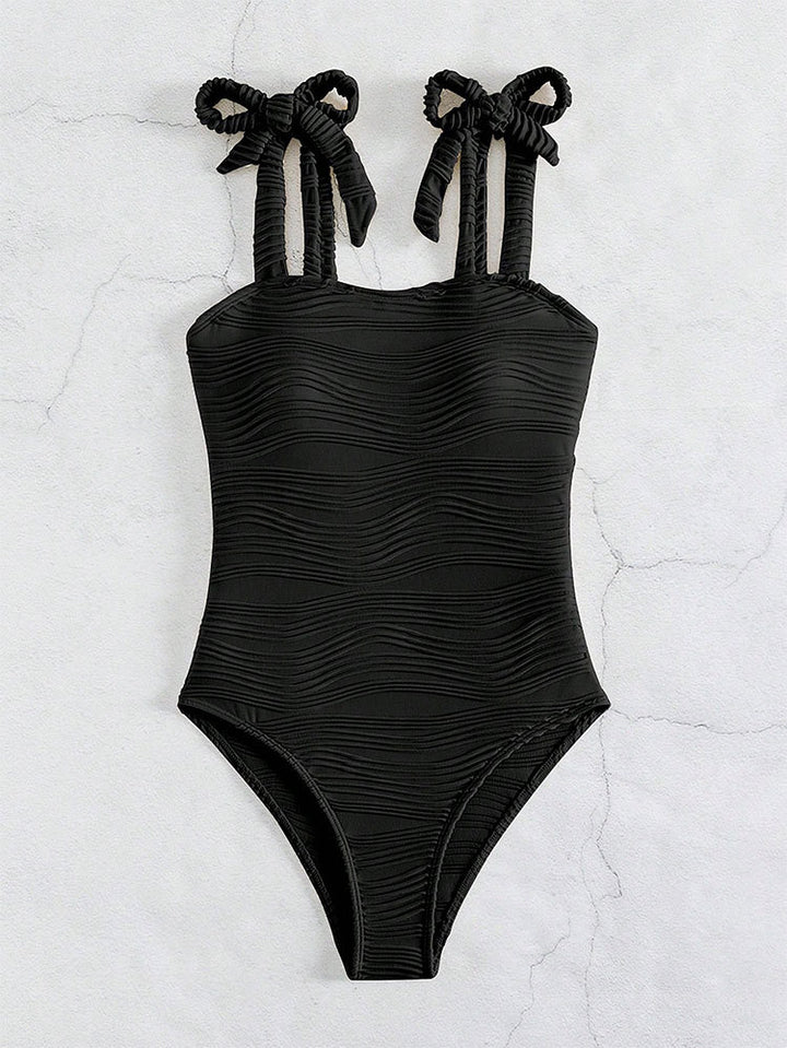 Damen Einteiler Badeanzug mit eleganter Raffung Drune