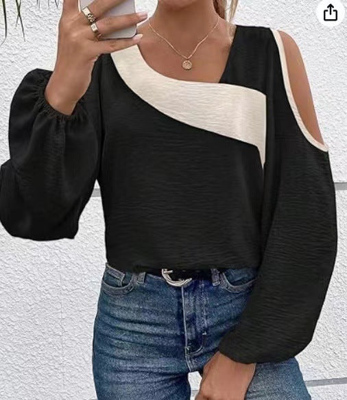 Damen Designer-Top mit Cut-Out-Ärmeln Drune