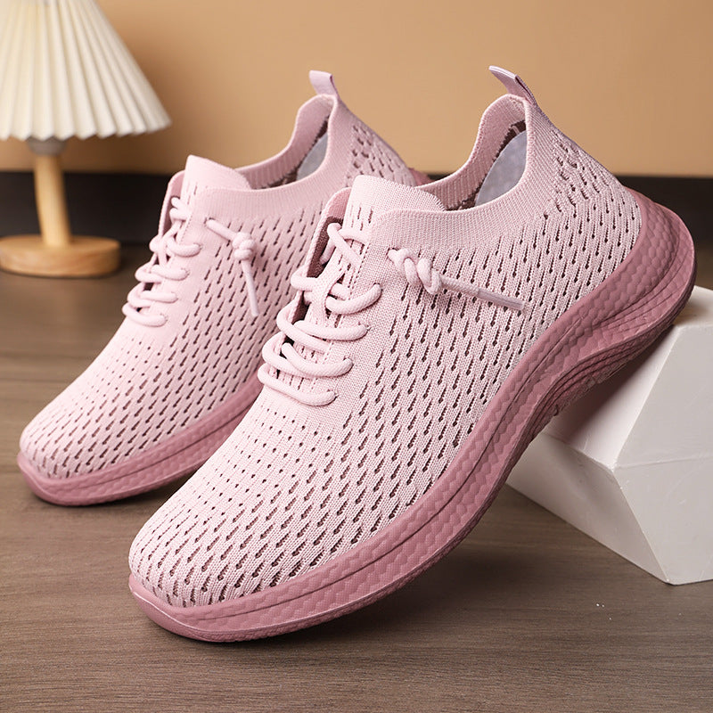 Herren nan atmungsaktiver Strick-Slip-On Sneaker mit sockenähnlichem Schaft, asymmetrischer Zier-Schnürung und stoßdämpfender Ortholite-Einlegesohle Drune