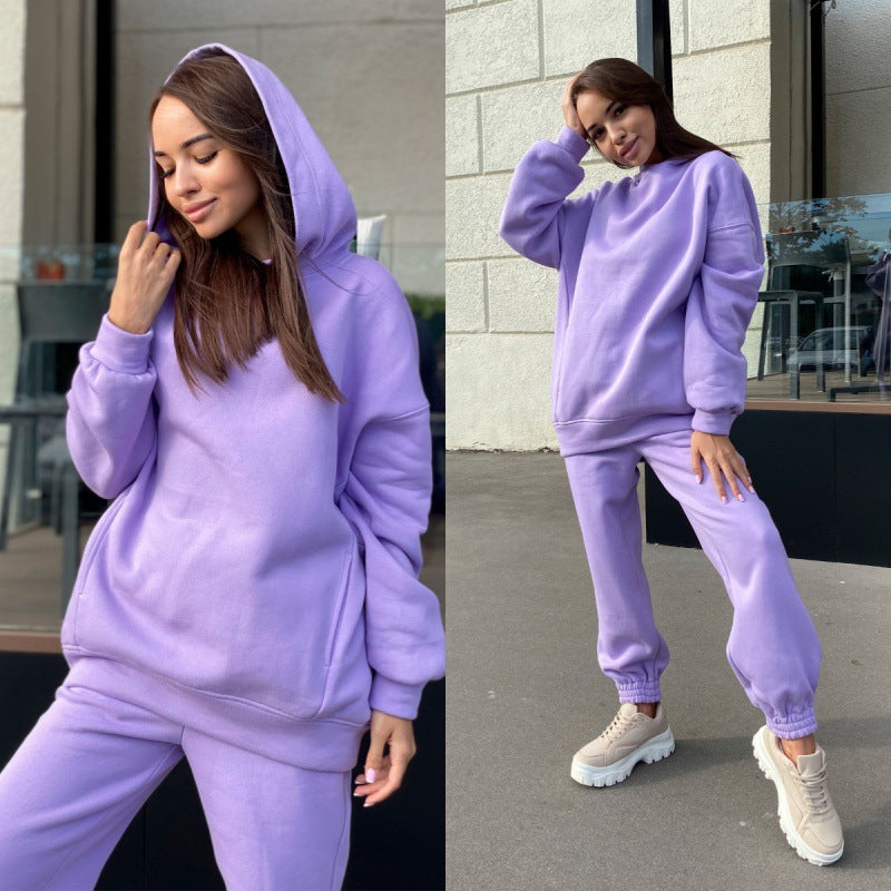 Damen Freizeit-Hoodie und Jogginghose Set Drune