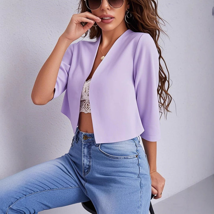 Damen cropped Blazer mit eleganter Silhouette und lockerer Passform Drune