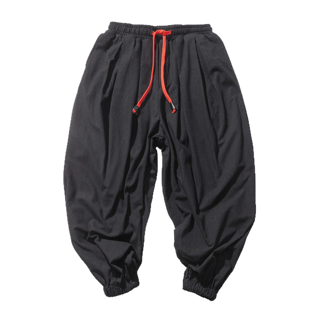 Herren nan ausgefallene Ballonhose im Haremstil mit Faltenwurf, elastischem Bund und Kordelzug Drune