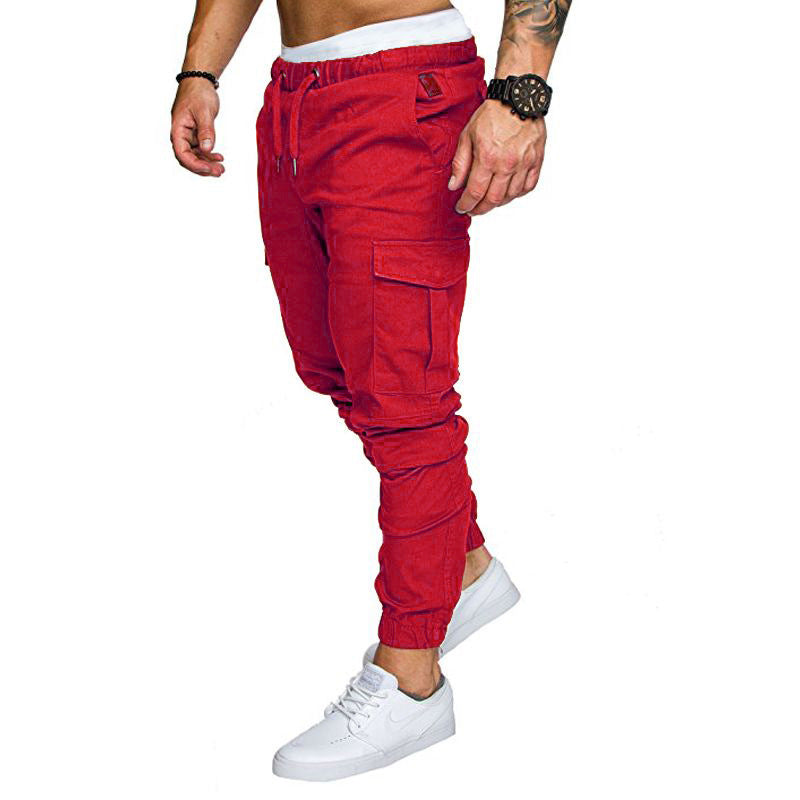 Herren nan Slim-Fit Cargo-Joggerhose mit elastischem Tunnelzug, verstärkten Nähten und Mehrfachtaschen Drune
