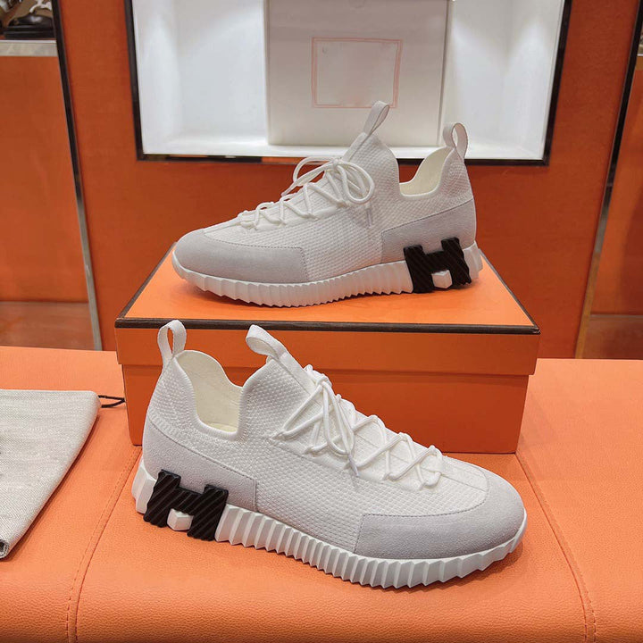 Damen Sportliche Sneakers mit elastischer Strickoberfläche und rutschfester Sohle Drune