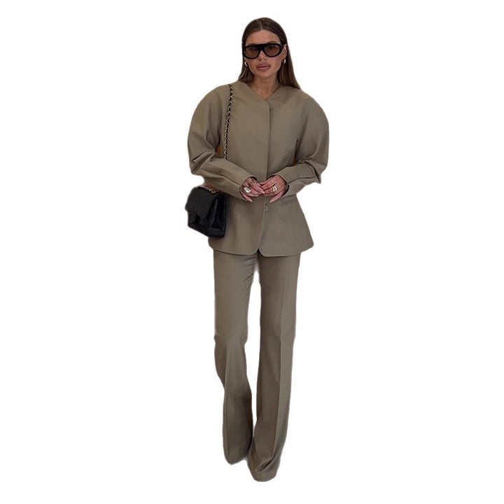 Damen elegante Oversized Blazerjacke Drune