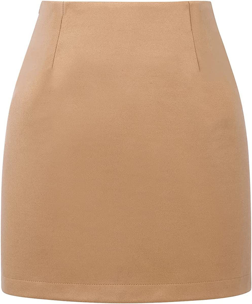 Damen Karierter Minirock mit hohem Bund und seitlichen Eingrifftaschen Drune