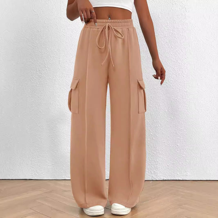 Damen Cargo-Hose im lässigen Relaxed Fit mit elastischem Bund und praktischen Taschen Drune