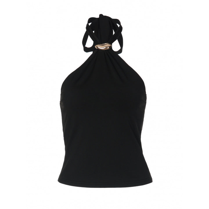 Damen Haltertop mit elegantem Ringdetail und figurbetontem Schnitt Drune