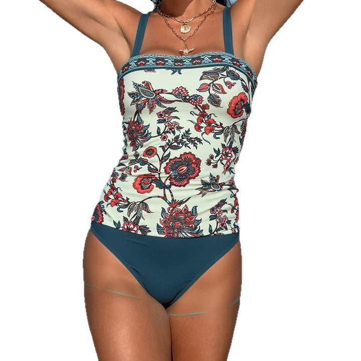 Damen Tankini-Set mit floralem Design und verstellbaren Trägern Drune
