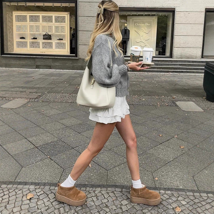 Damen kuscheliger Strickcardigan Drune