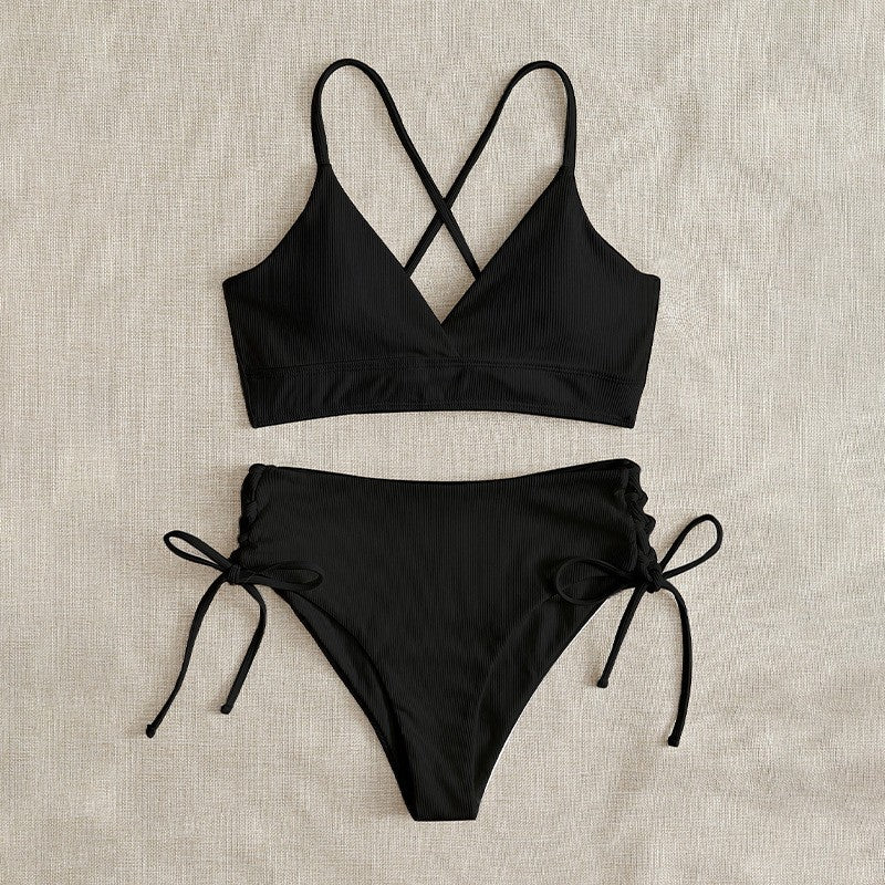 Damen Bikini-Set mit verstellbaren Trägern und raffinierten Schnürdetails Drune