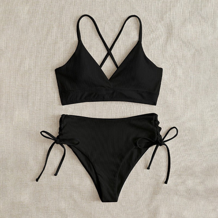 Damen Bikini-Set mit verstellbaren Trägern und raffinierten Schnürdetails Drune