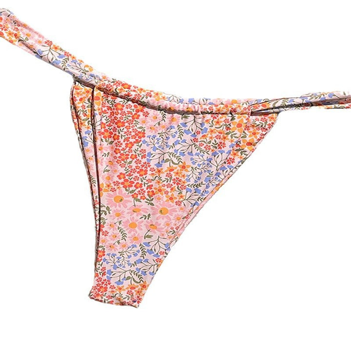 Damen Triangel-Bikini-Set mit zarten floralen Akzenten Drune