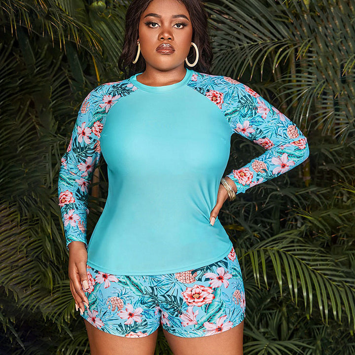 Damen Langärmeliger Surfanzug mit floralem Muster Drune