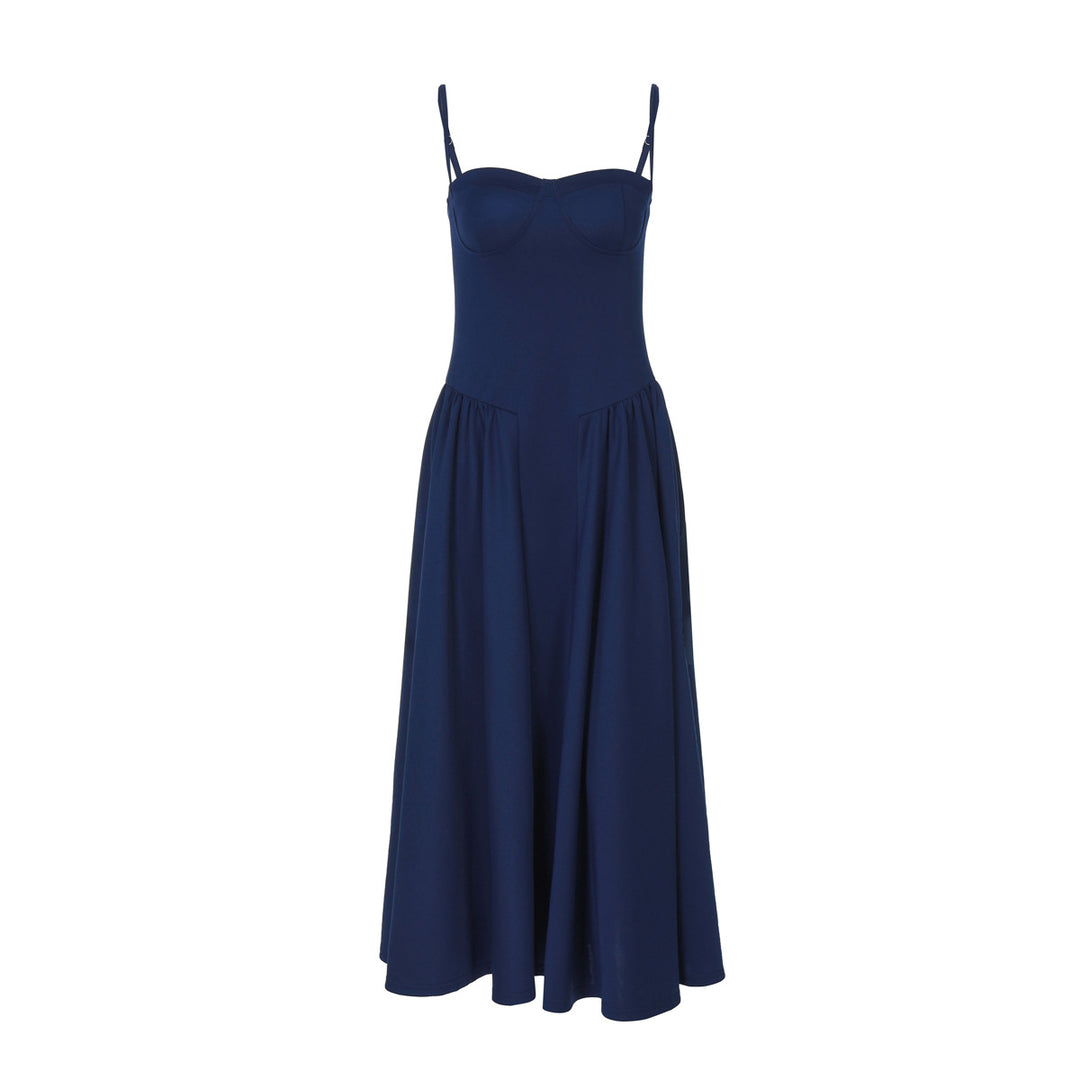 Damen Maxi-Kleid mit elegantem Bustier-Oberteil und fließendem Rock Drune