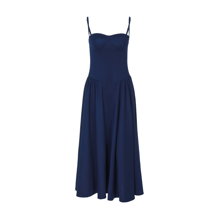 Damen Maxi-Kleid mit elegantem Bustier-Oberteil und fließendem Rock Drune