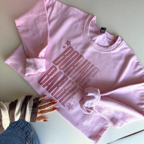 Damen Sweatshirt mit glitzerndem Aufdruck Drune