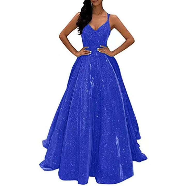 Damen Abendkleid mit schimmernden Akzenten und voluminösem Rock Drune