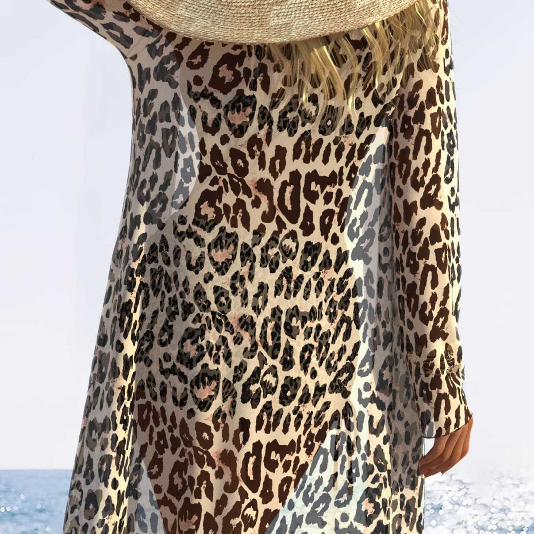 Damen Badeanzug-Set mit floralem Muster und sommerlicher Strandüberwurf Drune
