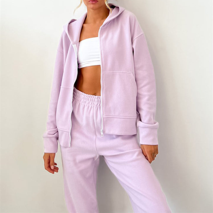 Damen Sweatjacke mit funktionellem Zipper und weichem Innenfutter Drune