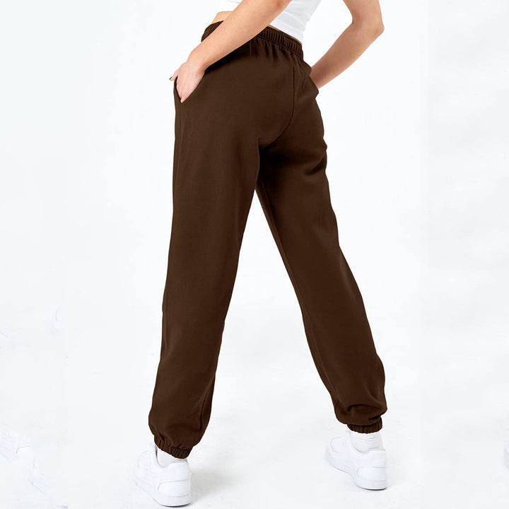 Damen Bequeme Freizeit-Hose mit Kordelzug und stilvollem Bündchen Drune