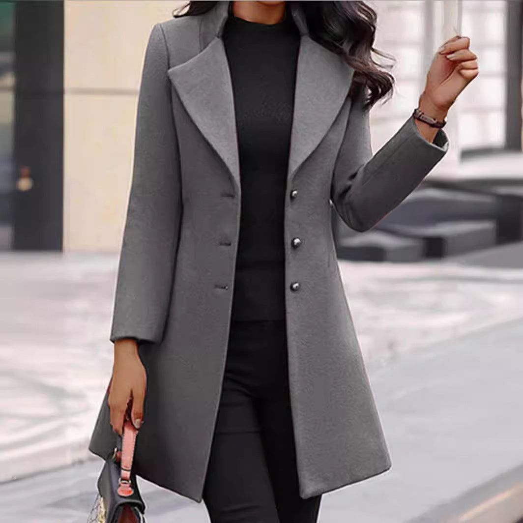 Damen Eleganter und zeitloser Mantel Drune