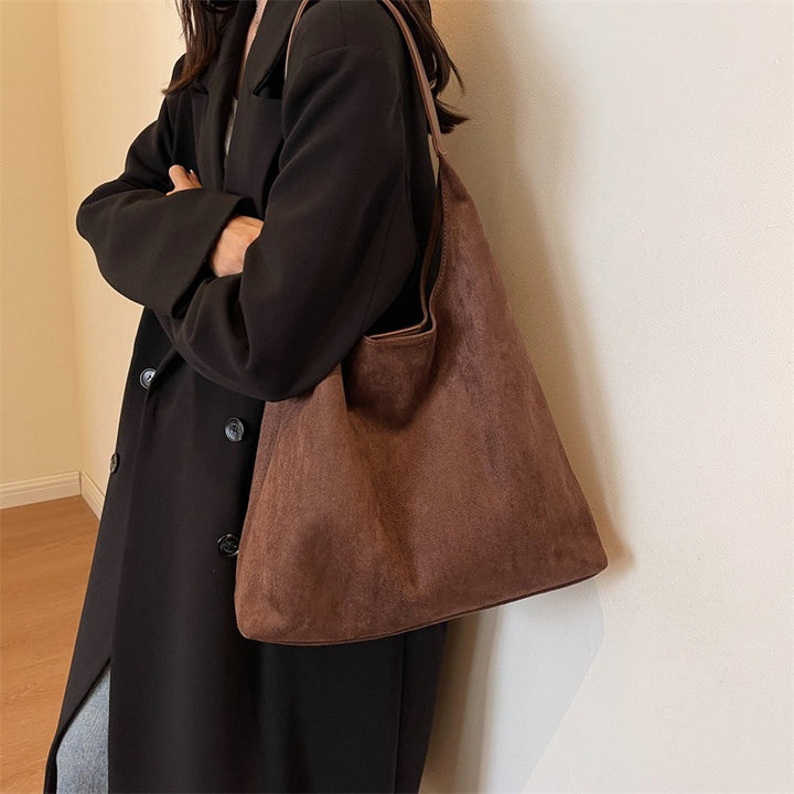 Damen Wildleder Schultertasche Drune