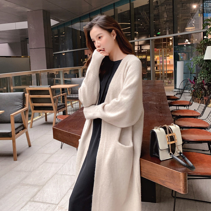 Damen Übergröße Gemütlicher Strickcardigan mit Taschen Drune