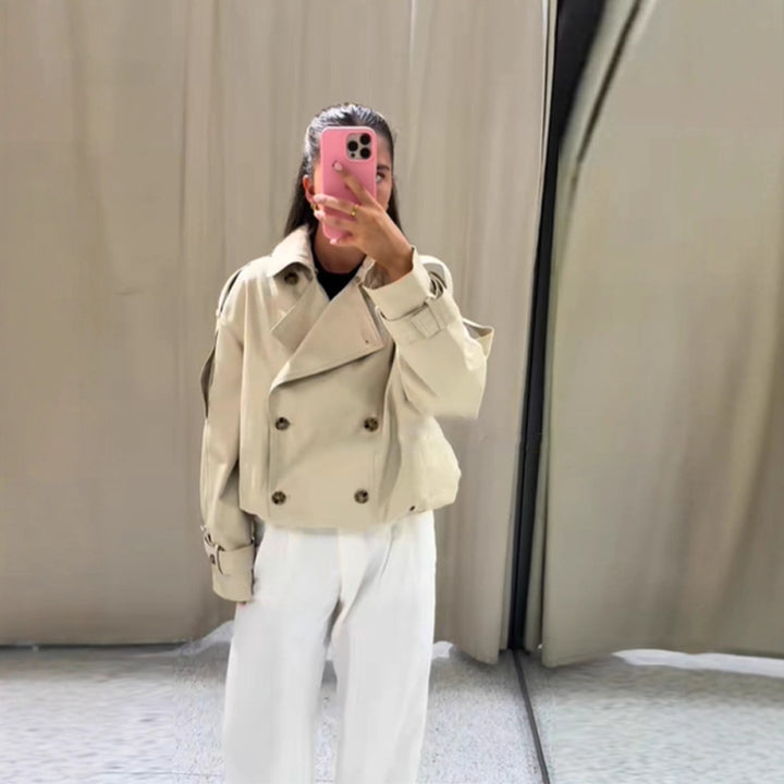 Damen Modische Outdoor-Jacke mit elegantem Kunstfellkragen Drune